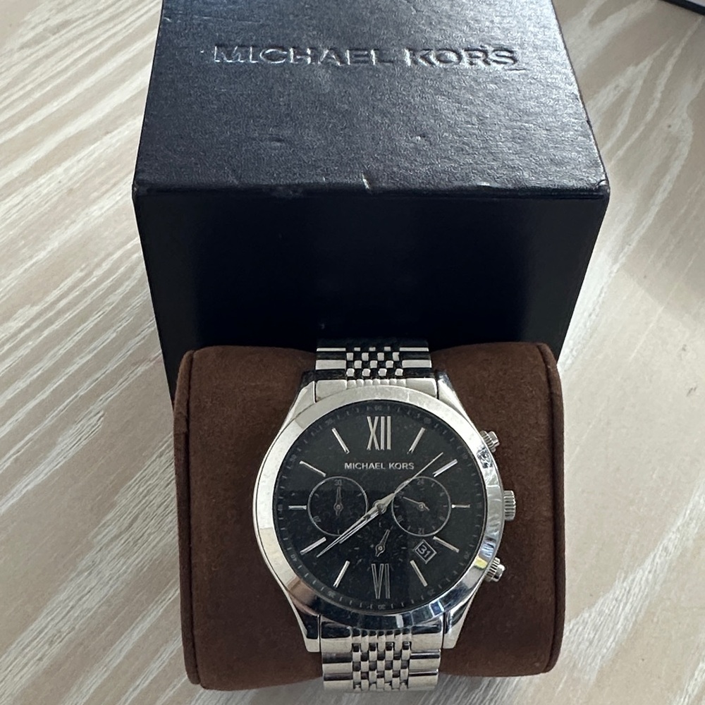Michael Kors Black Dial Silver Watch